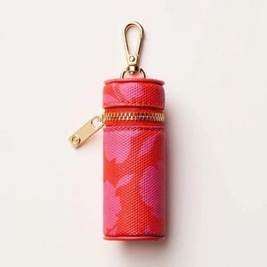 Kate Spade Pink and Red Floral Keychain Pouch